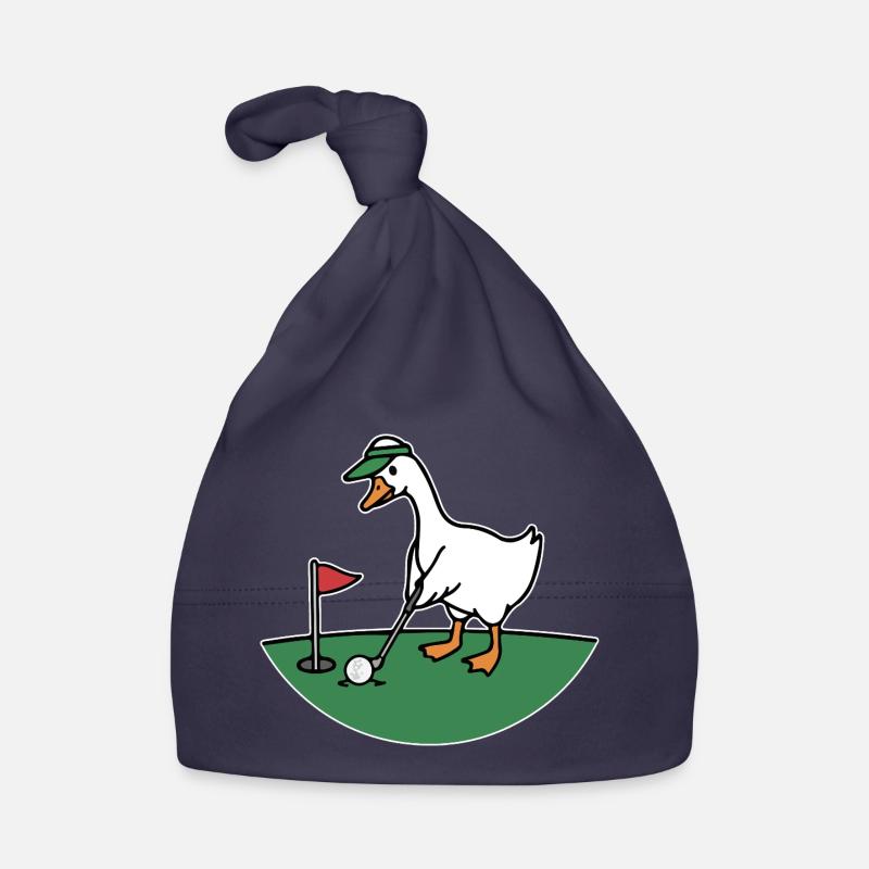 Canard de golf dans un style dessin animé Bonnet bio Bébé