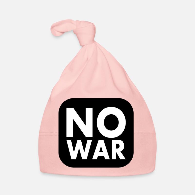 No war - Organic Baby Cap - pink