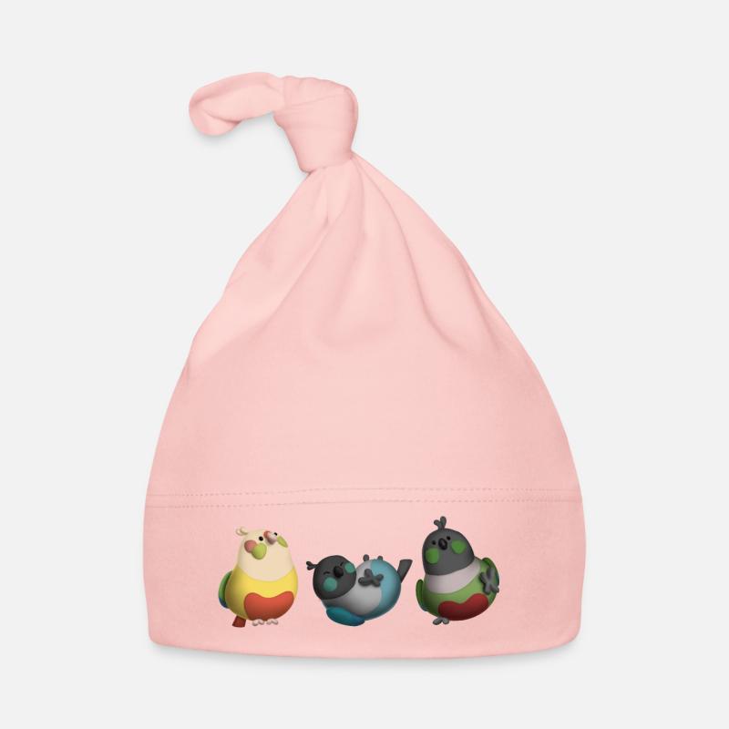 3 mignons conures à joues vertes, perroquets à l’aspect argile Bonnet bio Bébé