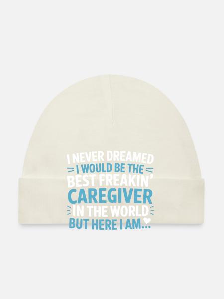Best Nurse in the World Design - Organic Baby Cap - pink - Front