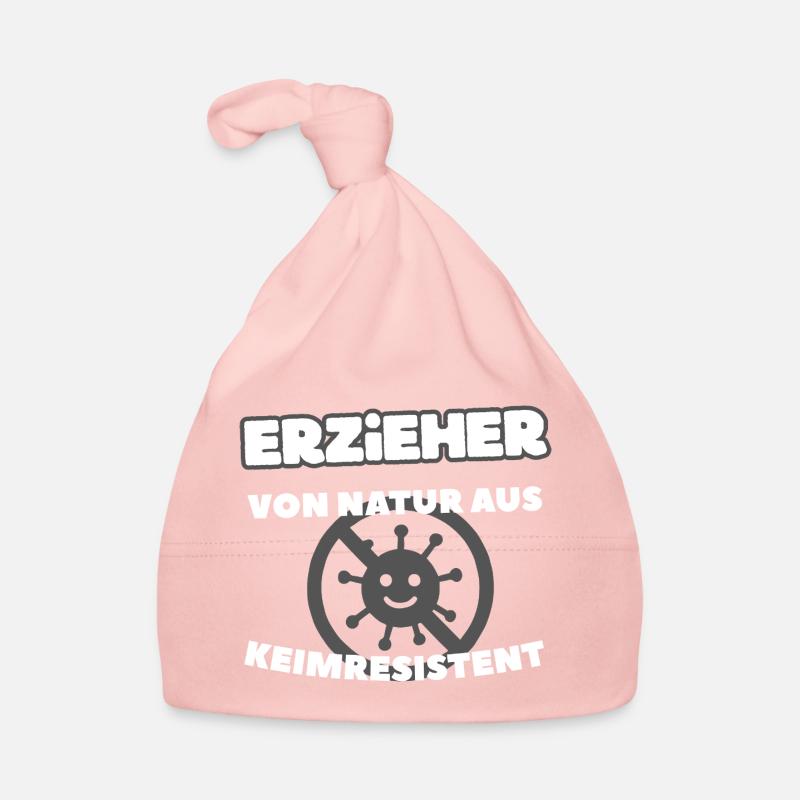 Educators - Naturally germ-resistant - Organic Baby Cap - pink