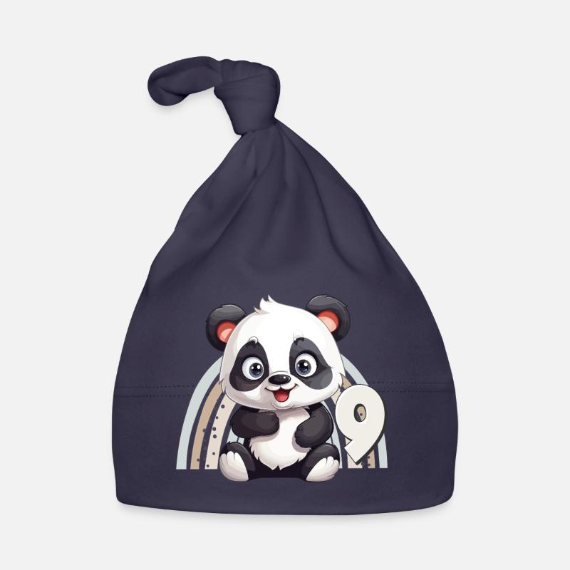 9ème anniversaire Panda Ours Arc-en-ciel Mignon Mignon Bonnet bio Bébé