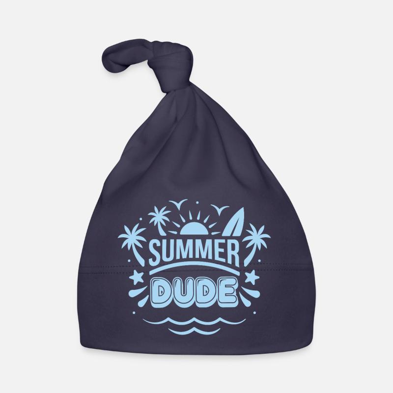 Summer Dude Surf Logo Organic Baby Cap