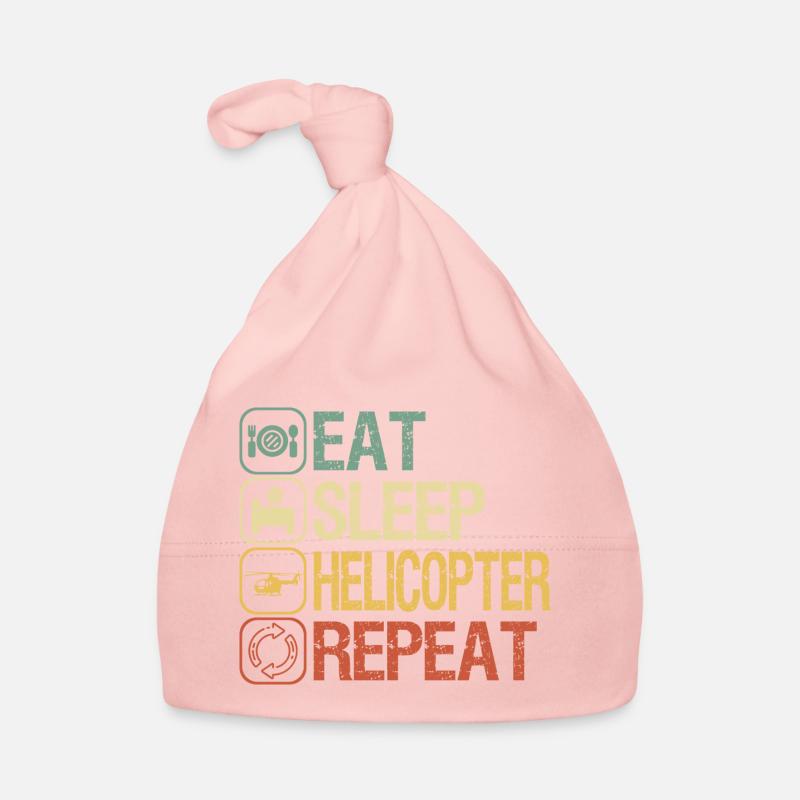 Pilote d’hélicoptère - Bonnet bio Bébé - rose