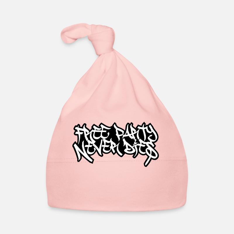Free Party Never Dies - Bonnet bio Bébé - rose