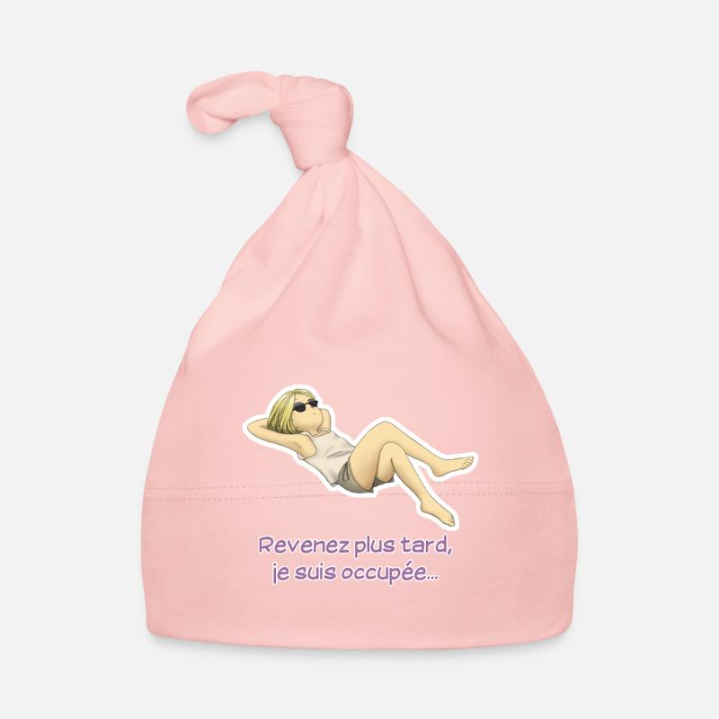Revenez plus tard - Bonnet bio Bébé - rose
