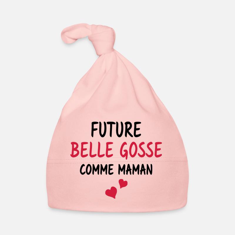 Future belle gosse comme maman - Bonnet bio Bébé - rose