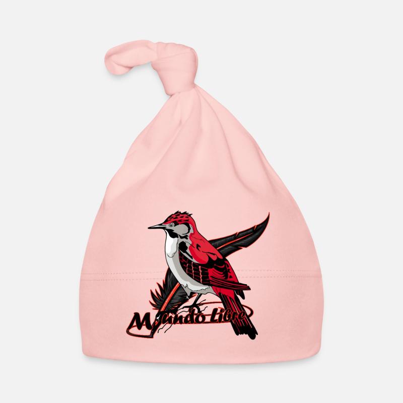 Red Flytrap Bird - Organic Baby Cap - pink