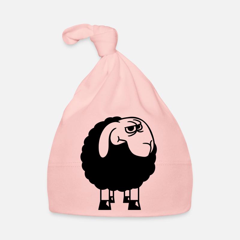 Schaf Guckt Skeptisch Kritisch Misstrauisch Starrt Baby Bio-Mütze