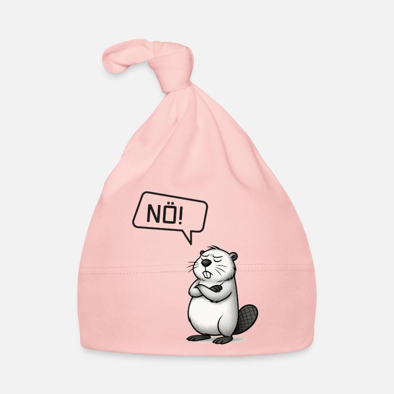 NÖ! Biber Motiv - Nein Sager Geschenkidee Baby Bio-Mütze