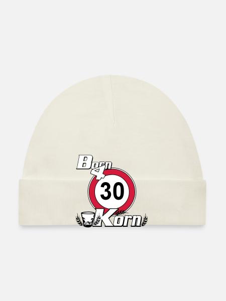 30.Geburtstag , Born for Korn (25) - Baby Bio-Mütze - Rosa - Vorne