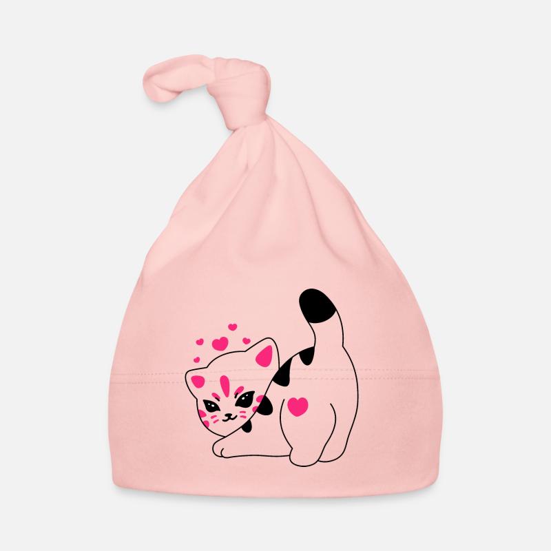 Playful cat Organic Baby Cap