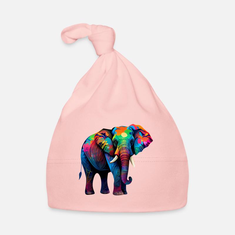 Coole bunte Elefant-Tier-Elefant-Liebhaber Baby Bio-Mütze
