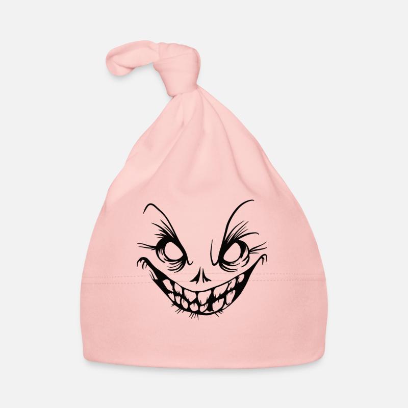 Creepy Pumpkin Monster Face Jack O Organic Baby Cap