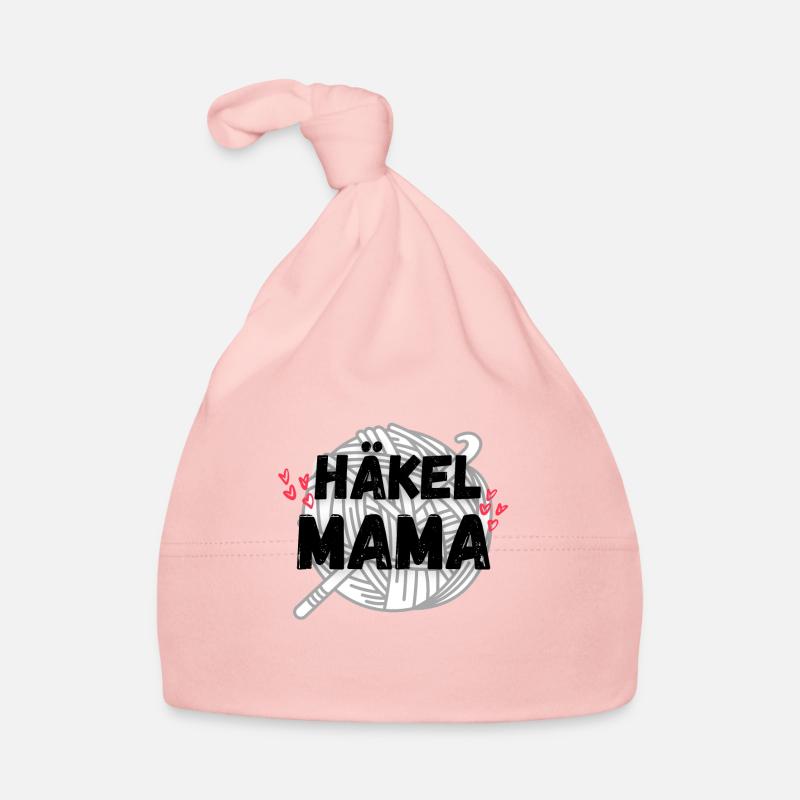 Häkelmama! Häkeln Mutter rote herzen grau weiß Baby Bio-Mütze