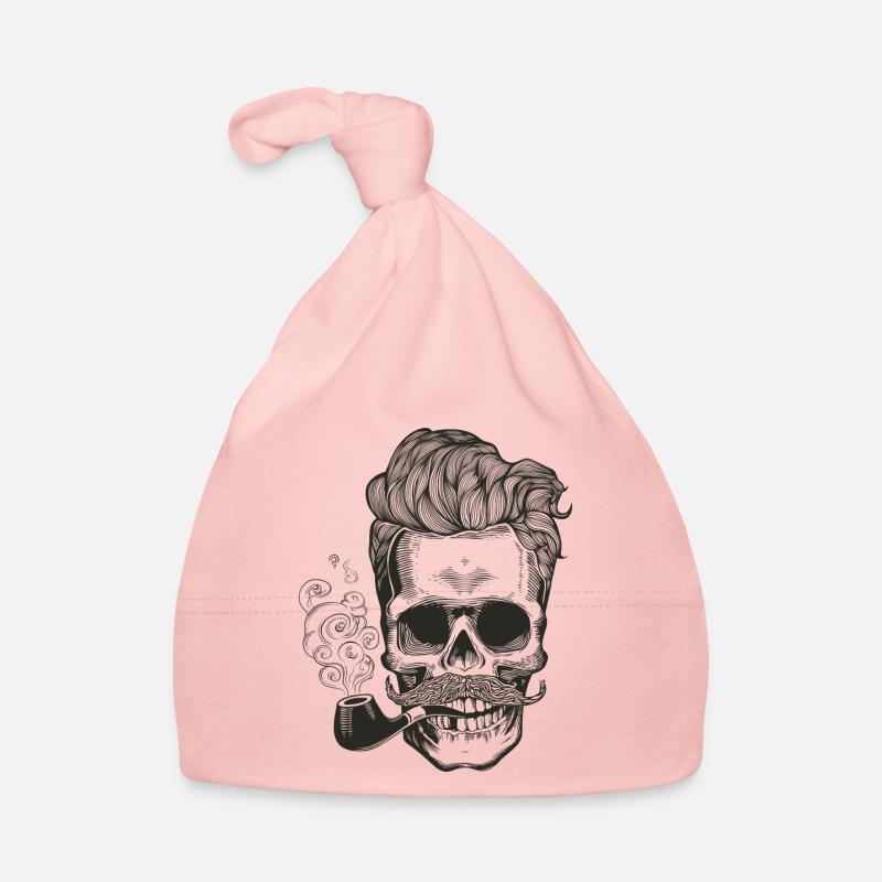 skull_pipe Bonnet bio Bébé