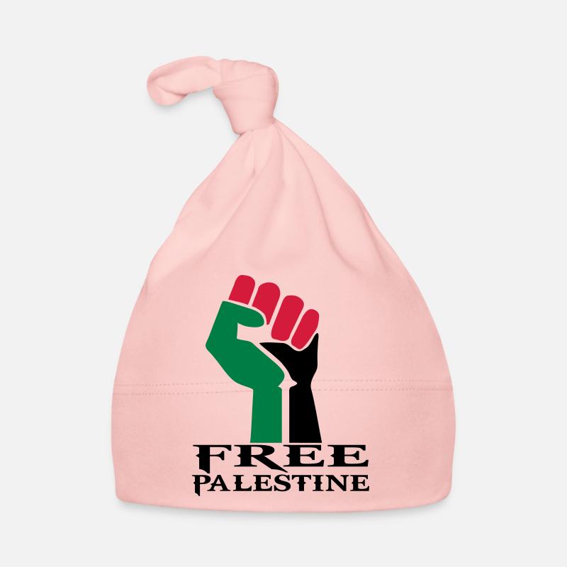 dessin palestinen symbole drapeau palestine - Bonnet bio Bébé - rose