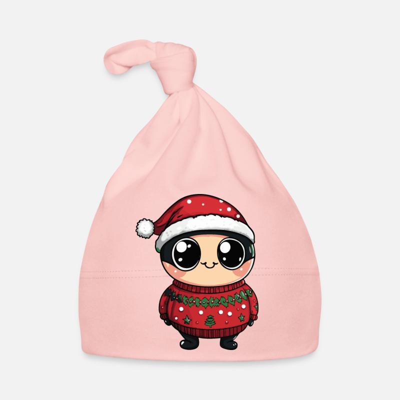 Ladybug Christmas Comic Organic Baby Cap