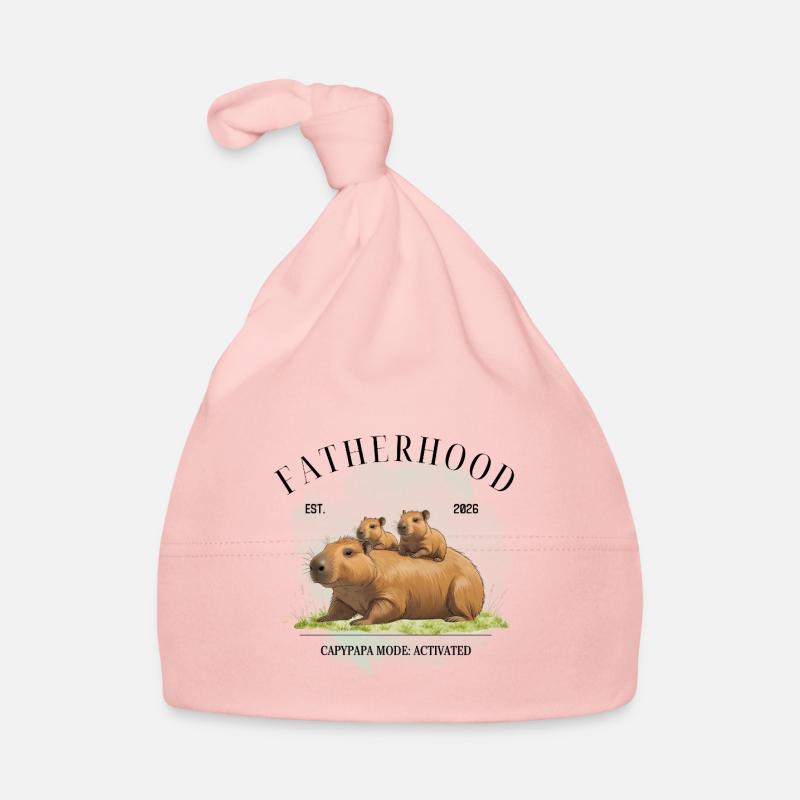 Paternité EST. 2026 – Mode Capypapa activé Bonnet bio Bébé