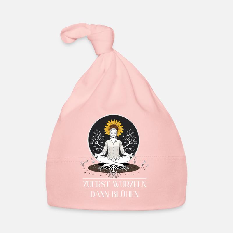 Meditation tree with sun crown Organic Baby Cap