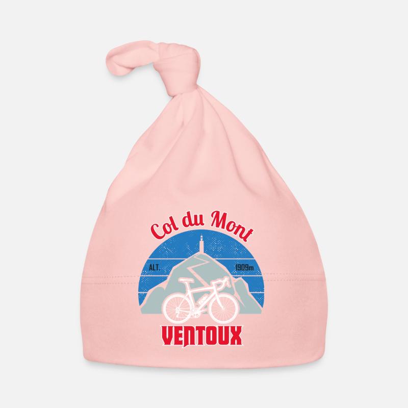 Col du Mont Ventoux Cyclisme - Bonnet bio Bébé - rose