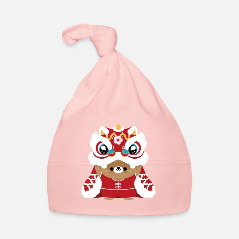 Chinese New Year - Lion Dance Beaver Organic Baby Cap