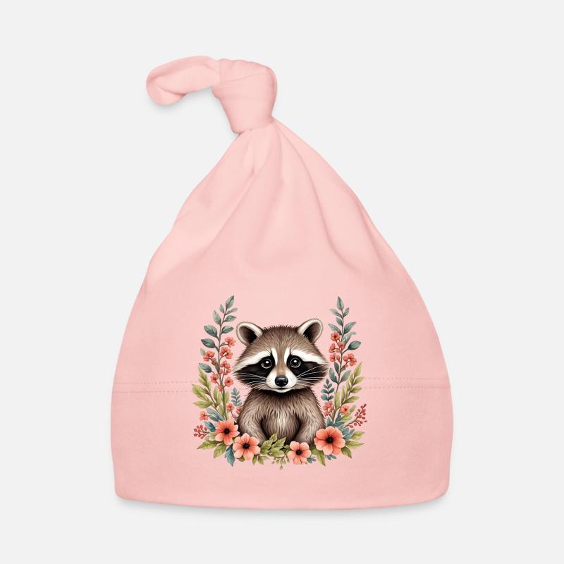 Raton laveur mignon Bonnet bio Bébé