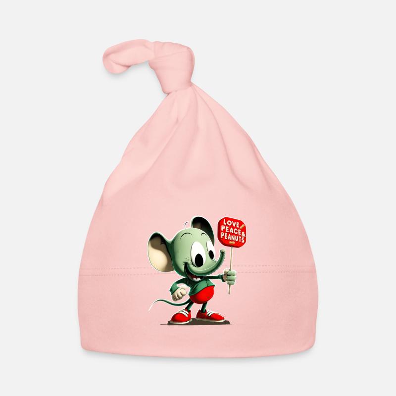 Elefant Love Peace Peanuts 2 Baby Bio-Mütze