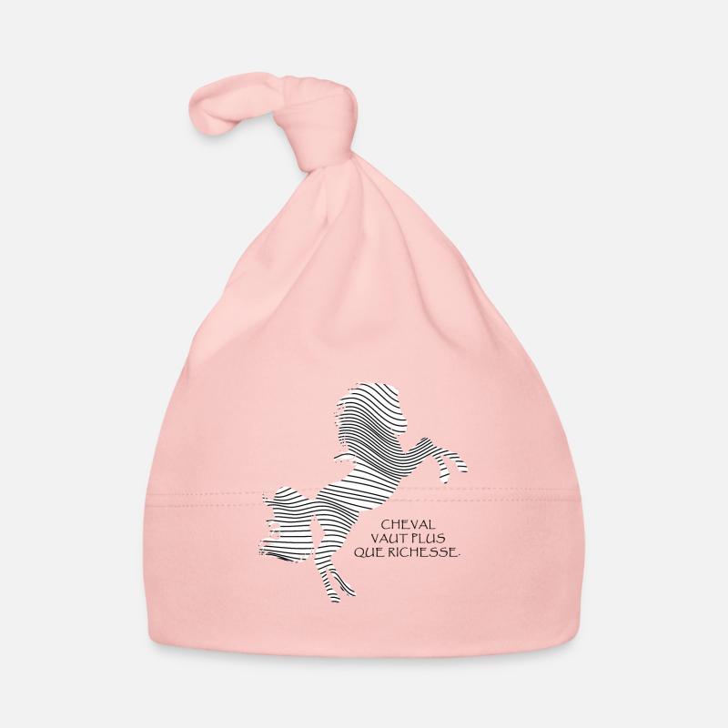 Cheval Noir et Blanc Bonnet bio Bébé