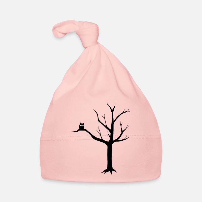 Hibou - Bonnet bio Bébé - rose