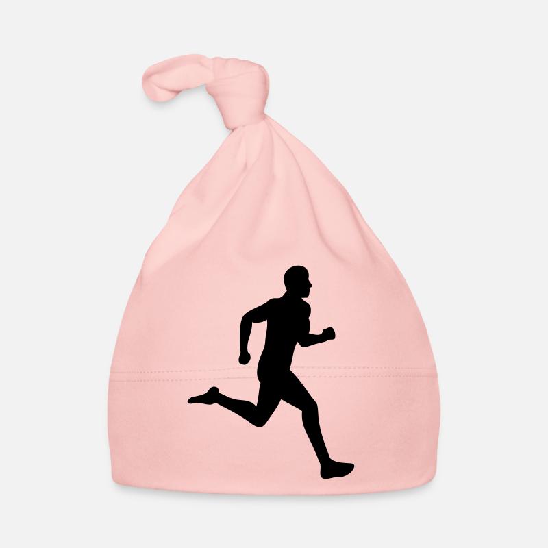 drawing running sprint run runner silhouette Organic Baby Cap