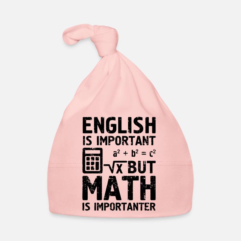 English Math Schule Student Lehrer - Baby Bio-Mütze - Rosa