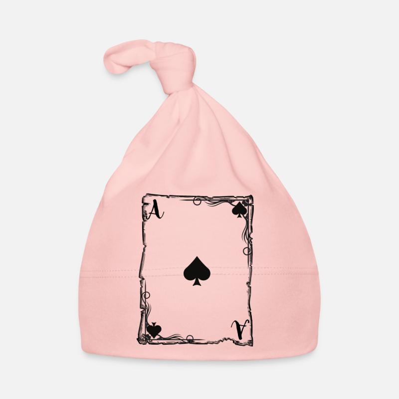 L'as de pique. - Bonnet bio Bébé - rose