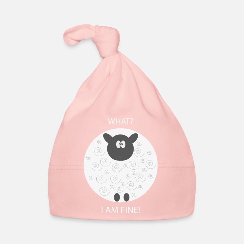 FUNNY SHEEP ILLUSTRATION Baby Bio-Mütze
