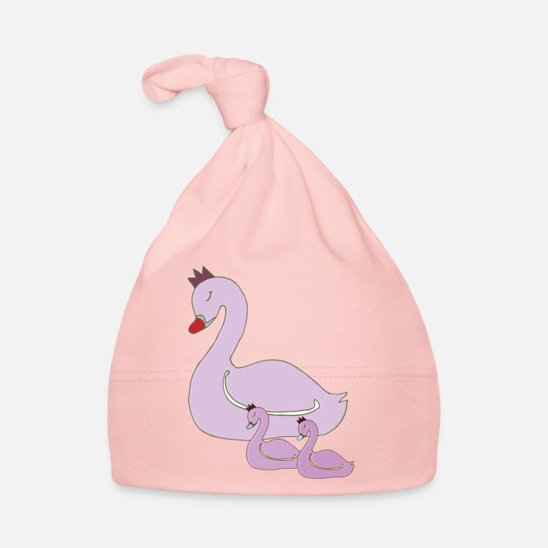 schwan mutter und kinder Baby Bio-Mütze
