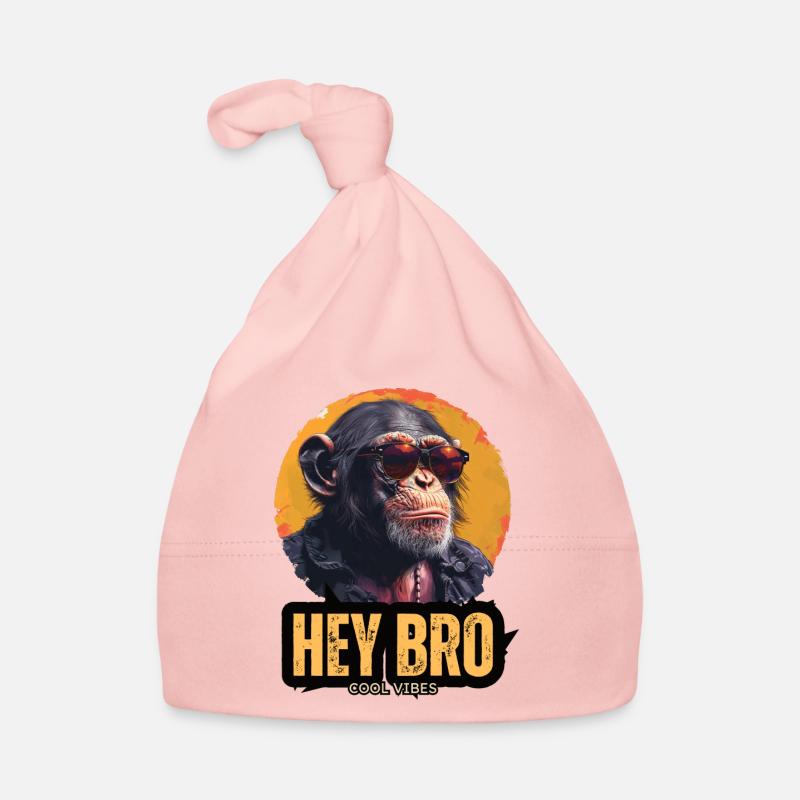Monkey Sunglasses Cool Hey Bro Organic Baby Cap