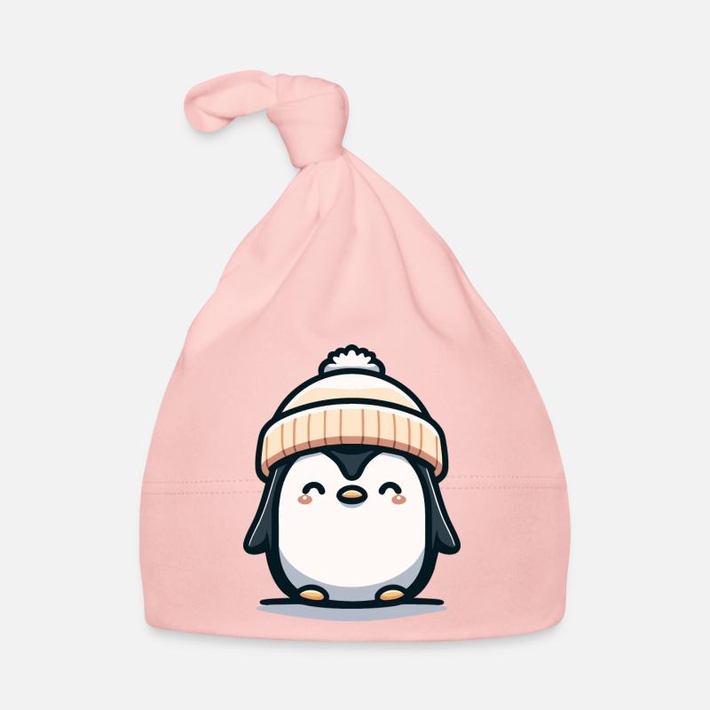 pingouin mignon Bonnet bio Bébé
