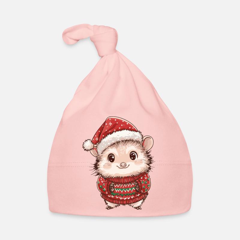 Hérisson Noël Bande dessinée Bonnet bio Bébé