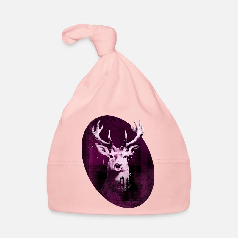 hirsch oval Baby Bio-Mütze