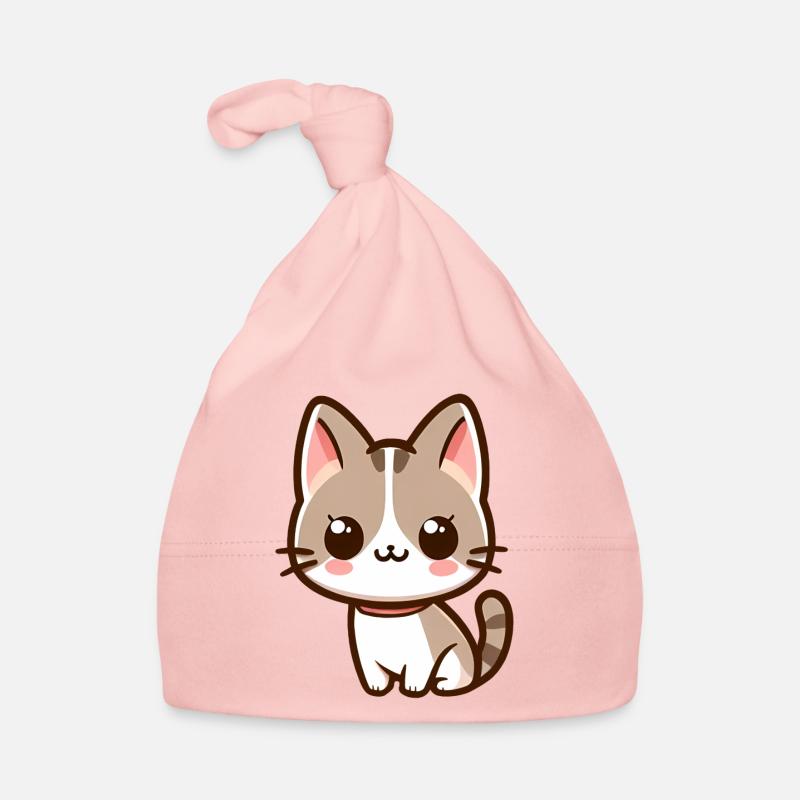 Cute smiling cat Organic Baby Cap