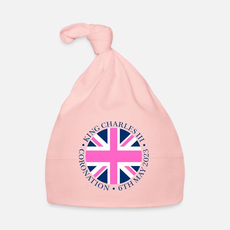 Couronnement du roi britannique Charles Angleterre Drapeau Bonnet bio Bébé