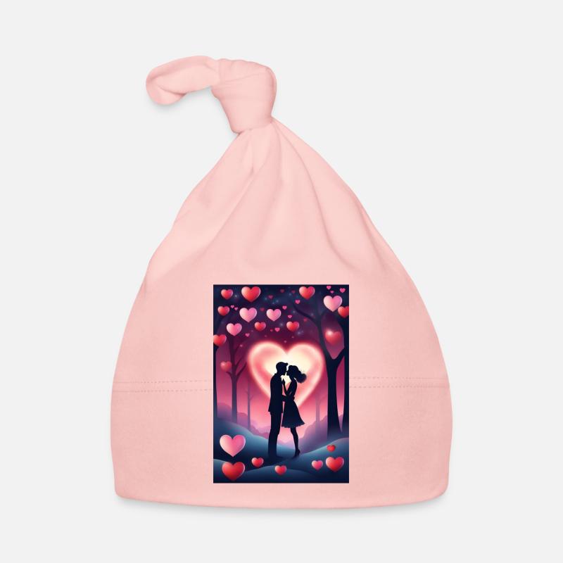 Kuss zum Valentinstag Baby Bio-Mütze