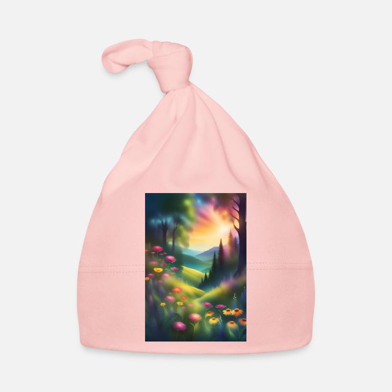 Magnifique conception graphique de forêt Bonnet bio Bébé