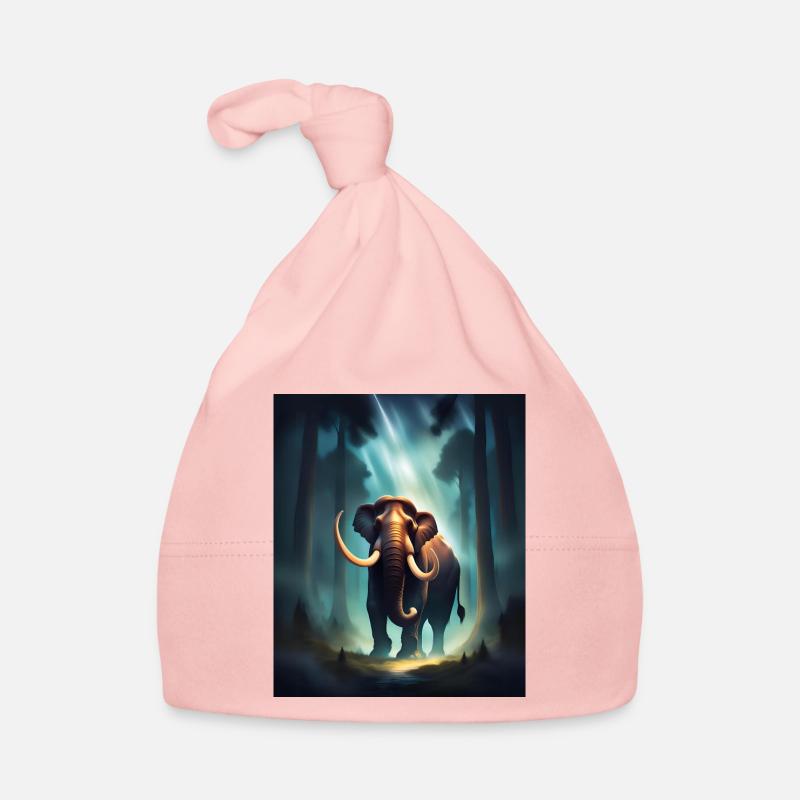 Mammouth dans une forêt Bonnet bio Bébé