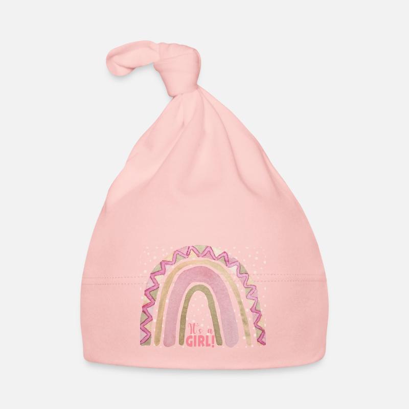 C’est une fille - Bonnet bio Bébé - rose