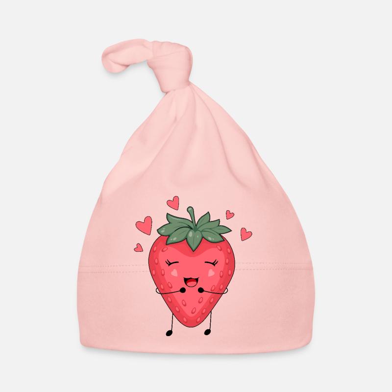 Erdbeeren und glück Baby Bio-Mütze
