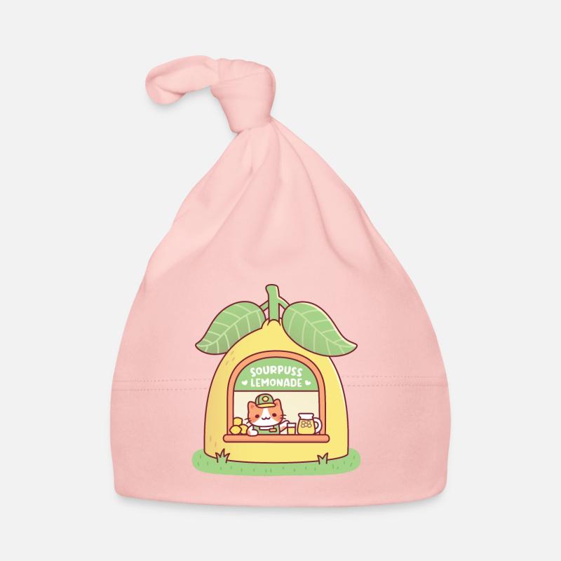 Chat mignon dans le magasin de citron Limonade aigreuse Bonnet bio Bébé