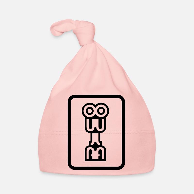 logo boutique OualOula - Bonnet bio Bébé - rose