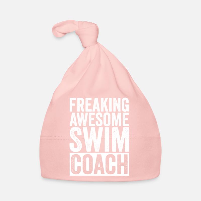 Funny swimming trainer training manager Organic Baby Cap