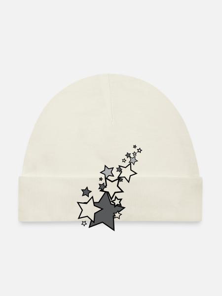 shooting star - Organic Baby Cap - pink - Front
